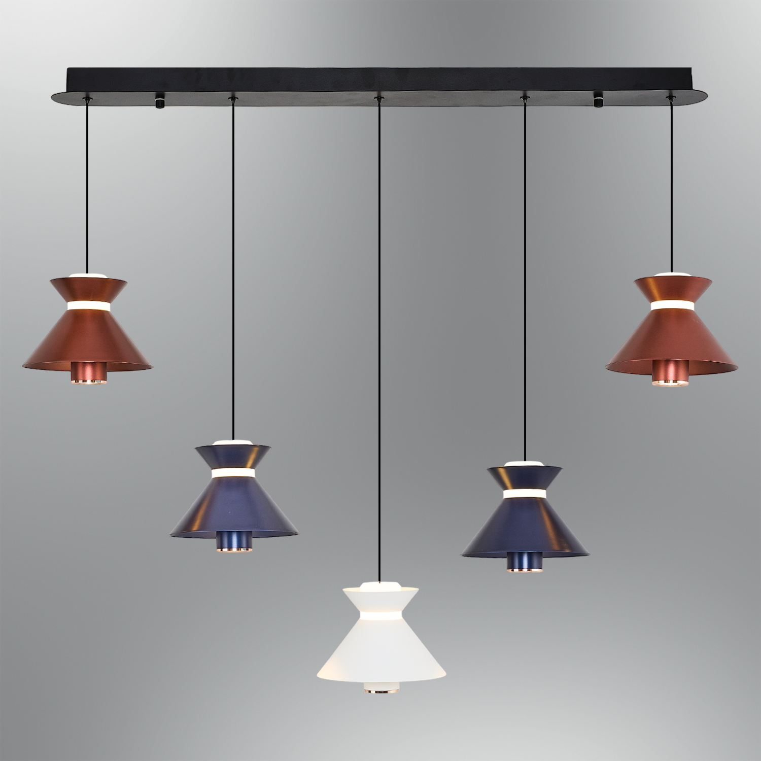 Karışık-Rose gold Akrilik LED Avize 95x120 cm — görsel 7