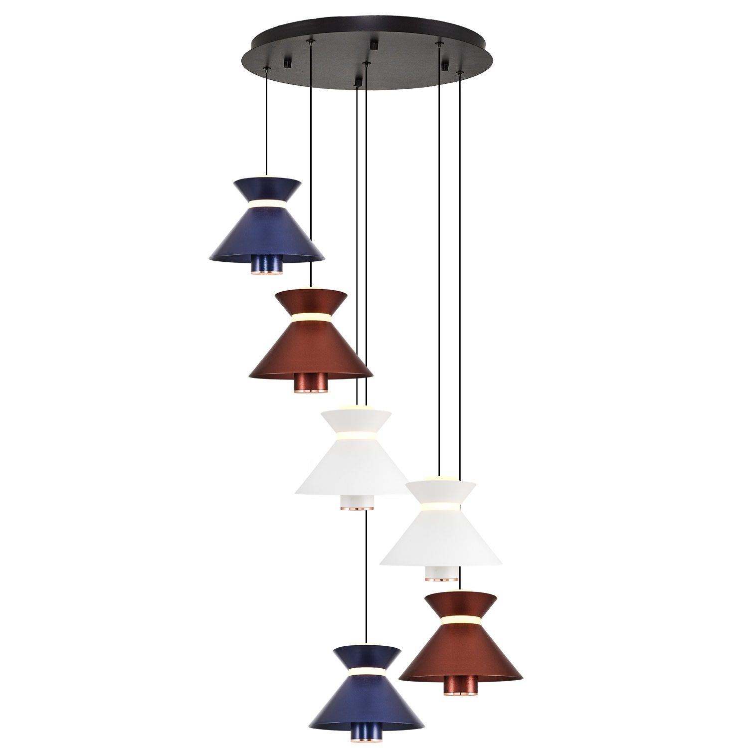 Karışık-Rose gold Akrilik LED Avize 50x120 cm — görsel 2