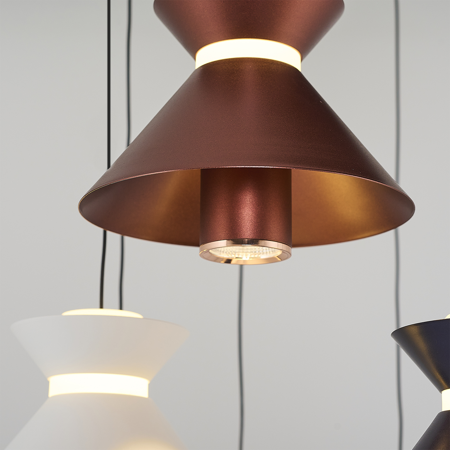 Karışık-Rose gold Akrilik LED Avize 55x160 cm — görsel 5