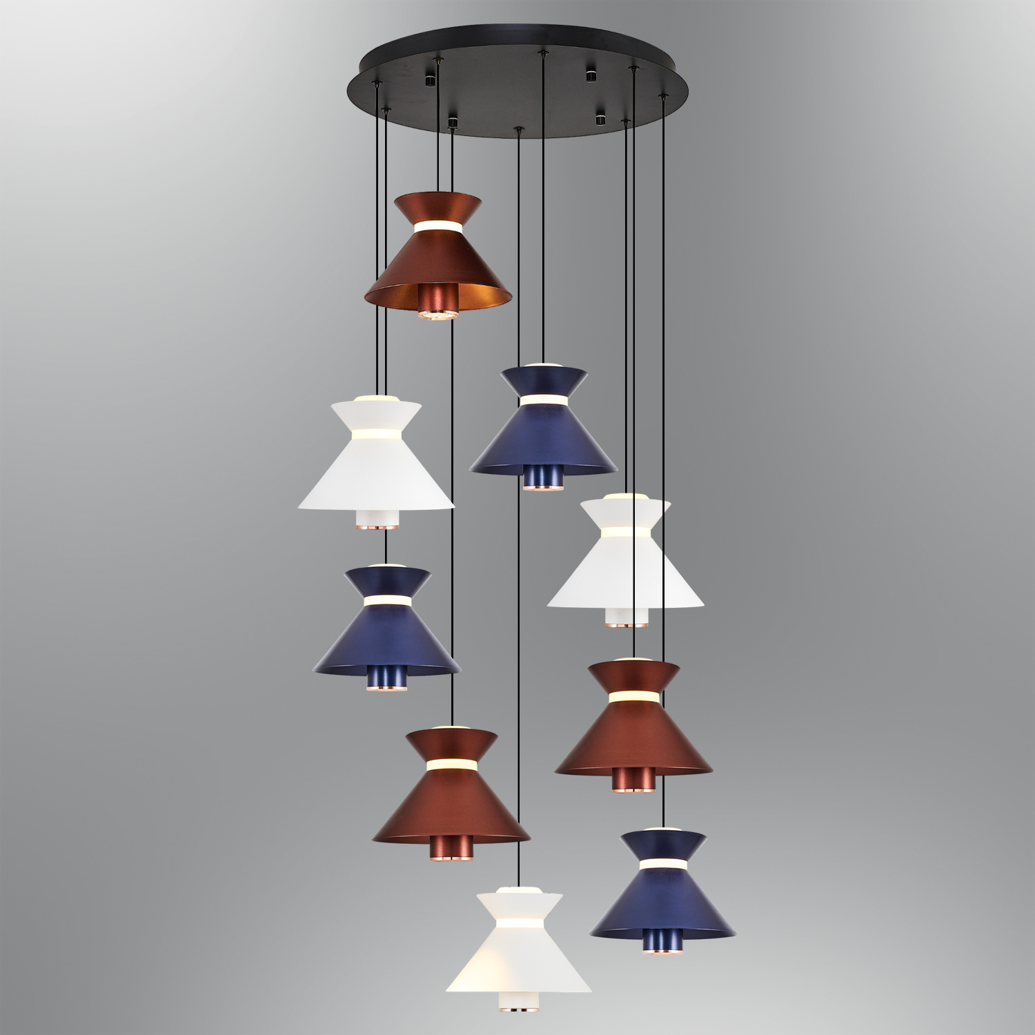 Karışık-Rose gold Akrilik LED Avize 55x160 cm — görsel 8