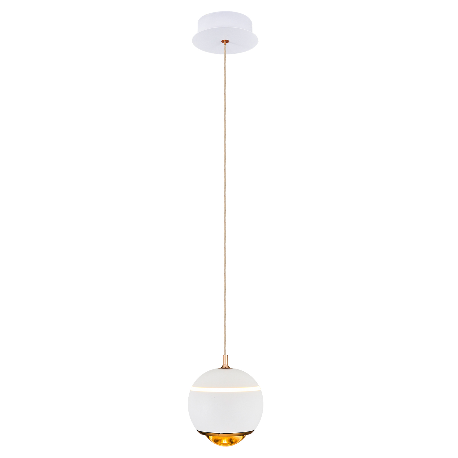 Beyaz-Sarı Akrilik LED Avize 9x120 cm — görsel 5