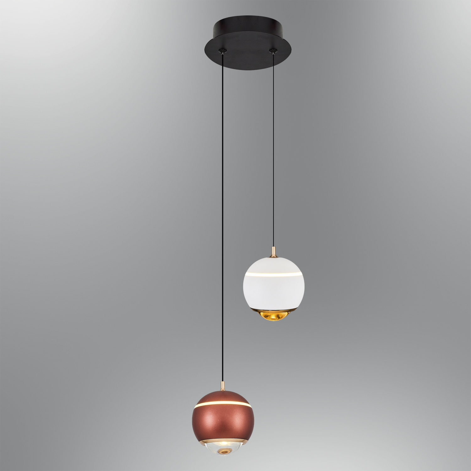 Beyaz-kahve-karışık-Sarı-platin-karışık Akrilik LED Avize 15x120 cm — görsel 4