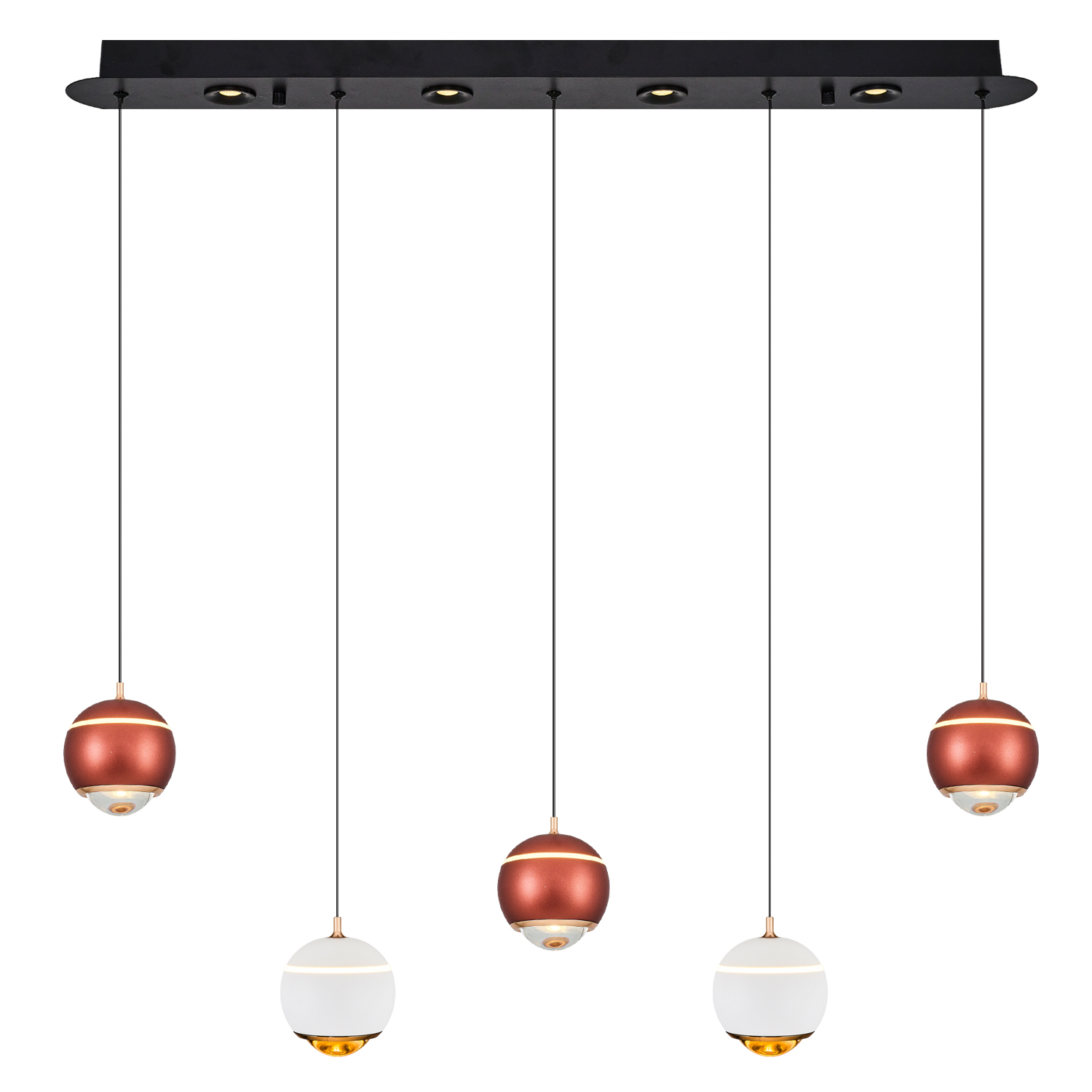 Beyaz-kahve-karışık-Sarı-platin-karışık Akrilik LED Avize 90x120 cm — görsel 2