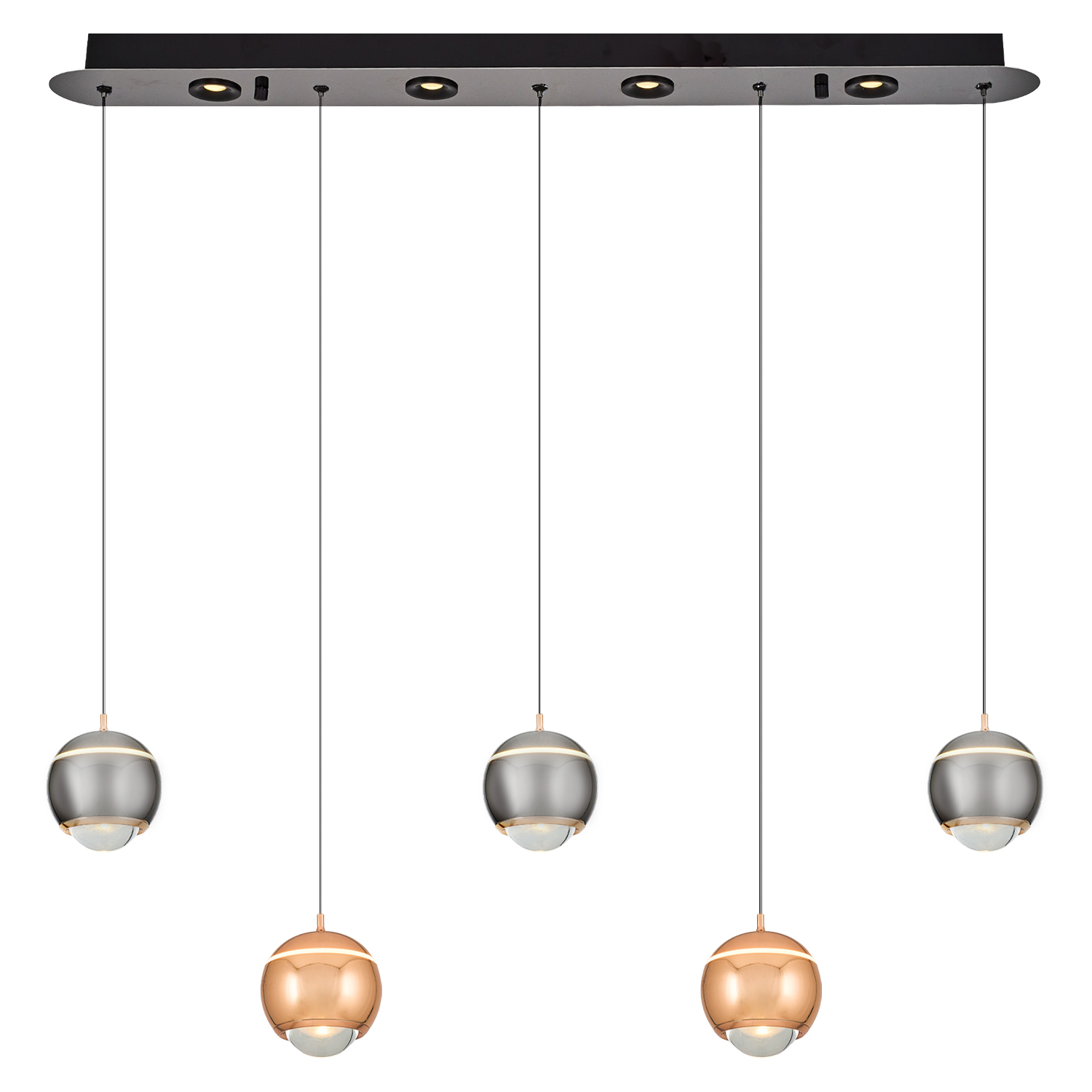 Beyaz-kahve-karışık-Sarı-platin-karışık Akrilik LED Avize 90x120 cm — görsel 3