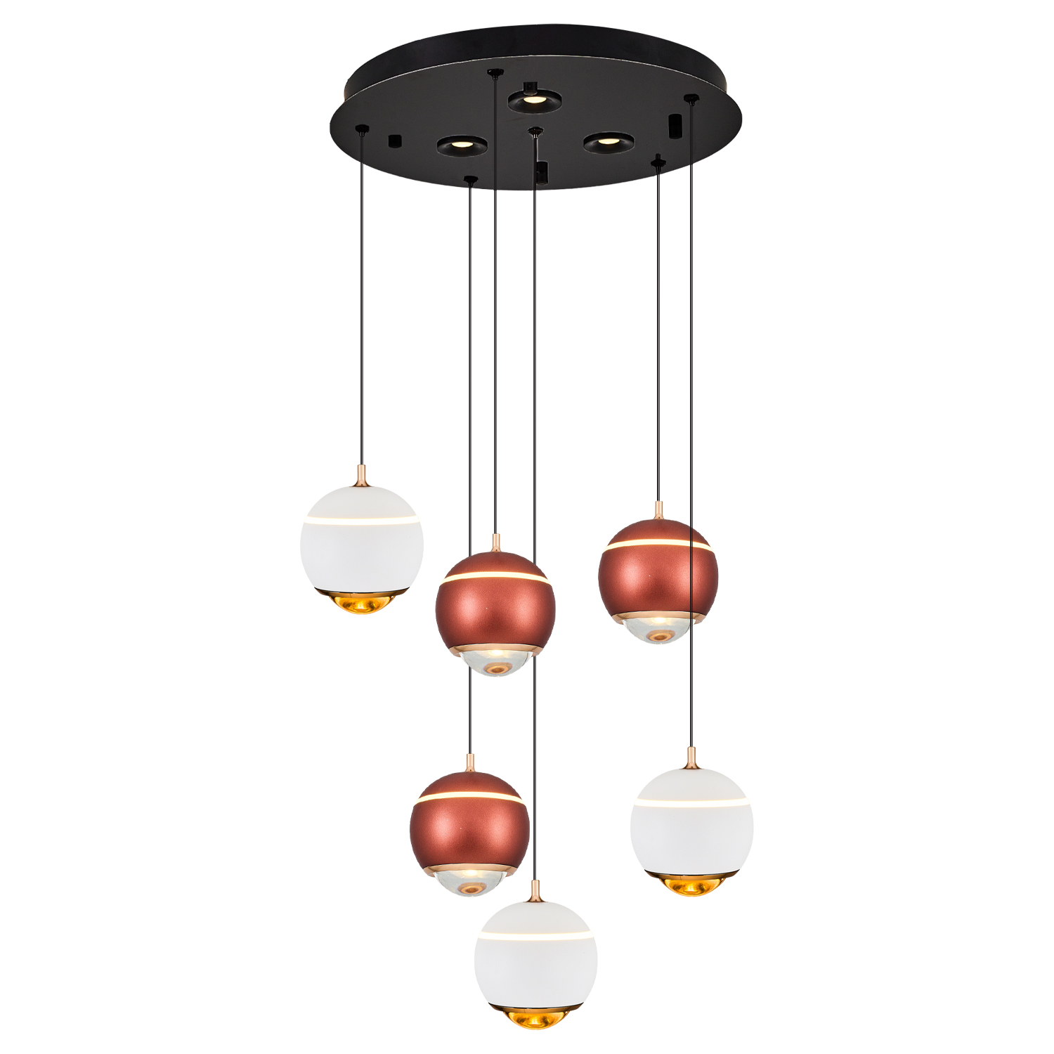 Beyaz-kahve-karışık-Sarı-platin-karışık Akrilik LED Avize 40x120 cm — görsel 2