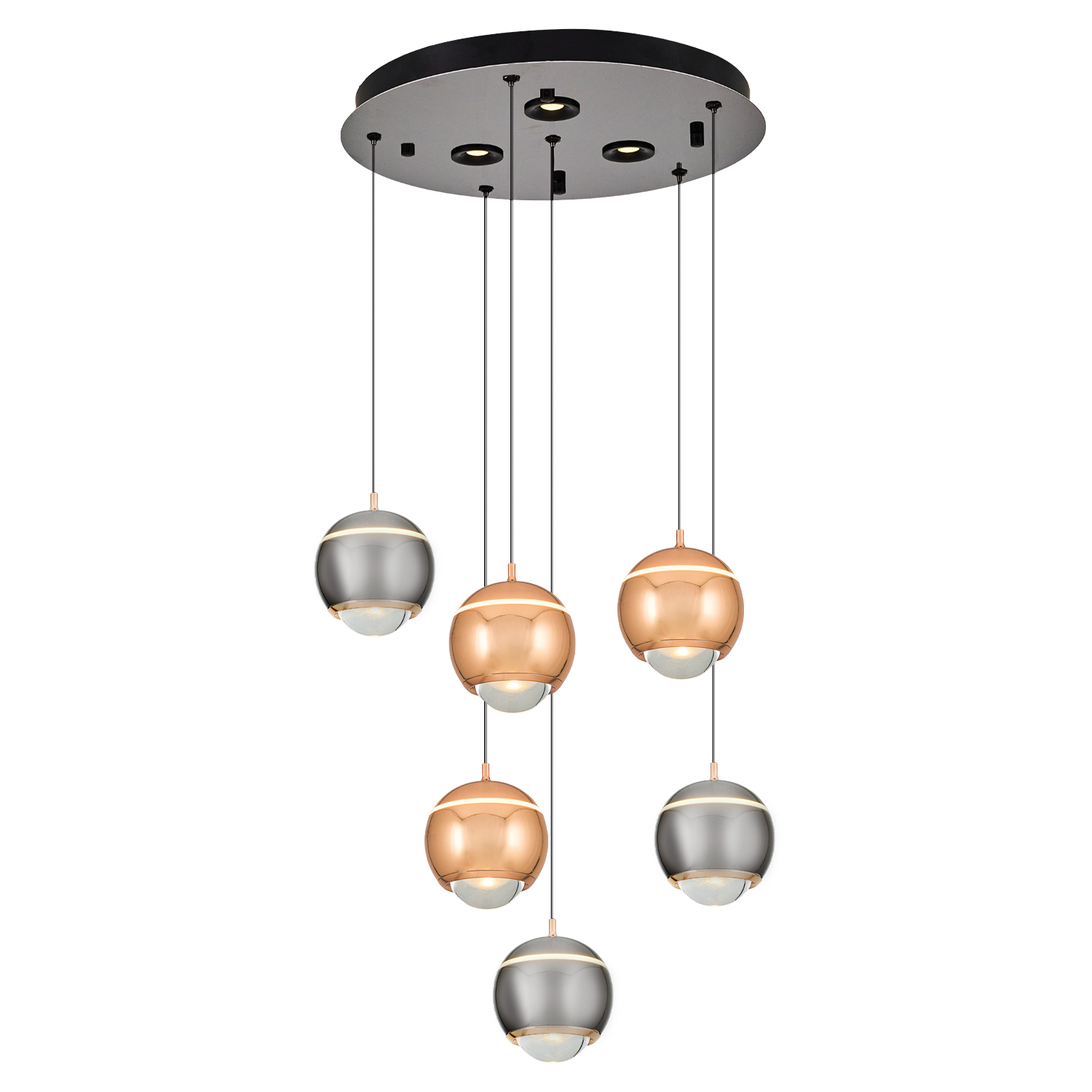Beyaz-kahve-karışık-Sarı-platin-karışık Akrilik LED Avize 40x120 cm — görsel 3