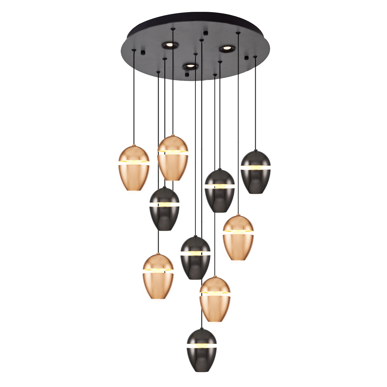 Beyaz-kahve-karışık Akrilik LED Avize 40x120 cm — görsel 4