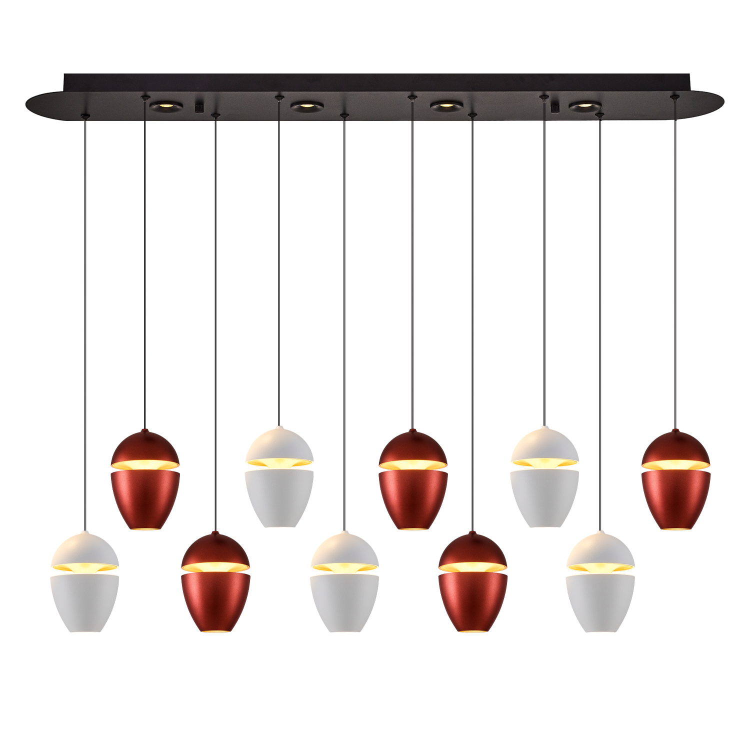 Beyaz-kahve-karışık Akrilik LED Avize 100x120 cm — görsel 2