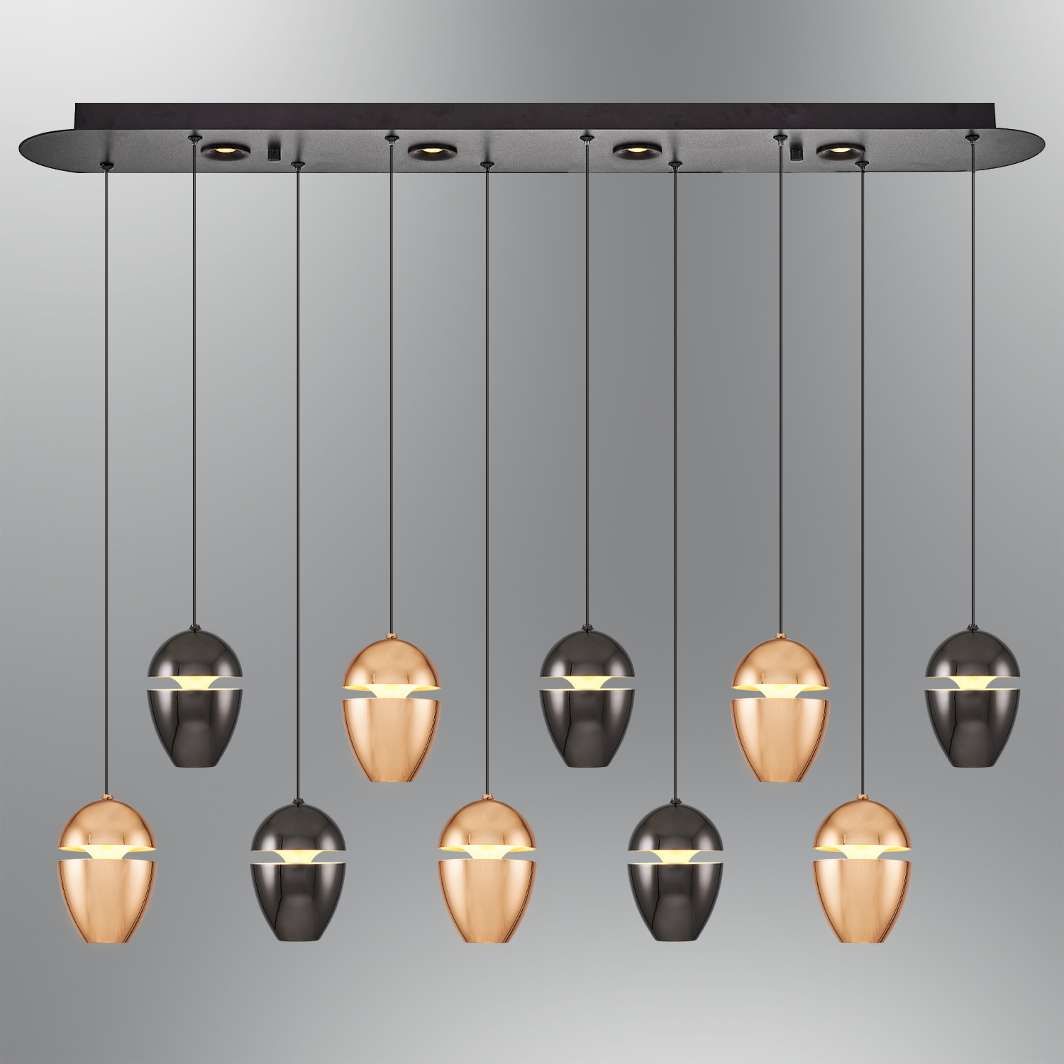 Beyaz-kahve-karışık Akrilik LED Avize 100x120 cm — görsel 4