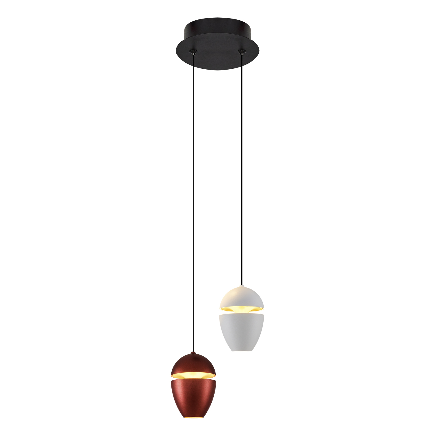 Beyaz-kahve-karışık Akrilik LED Avize 15x120 cm — görsel 2