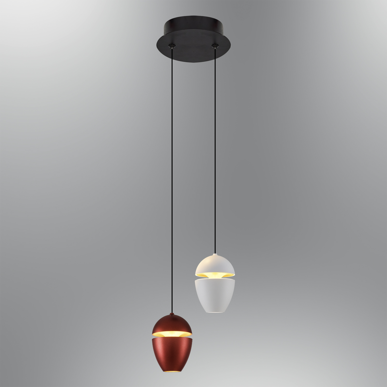 Beyaz-kahve-karışık Akrilik LED Avize 15x120 cm — görsel 5