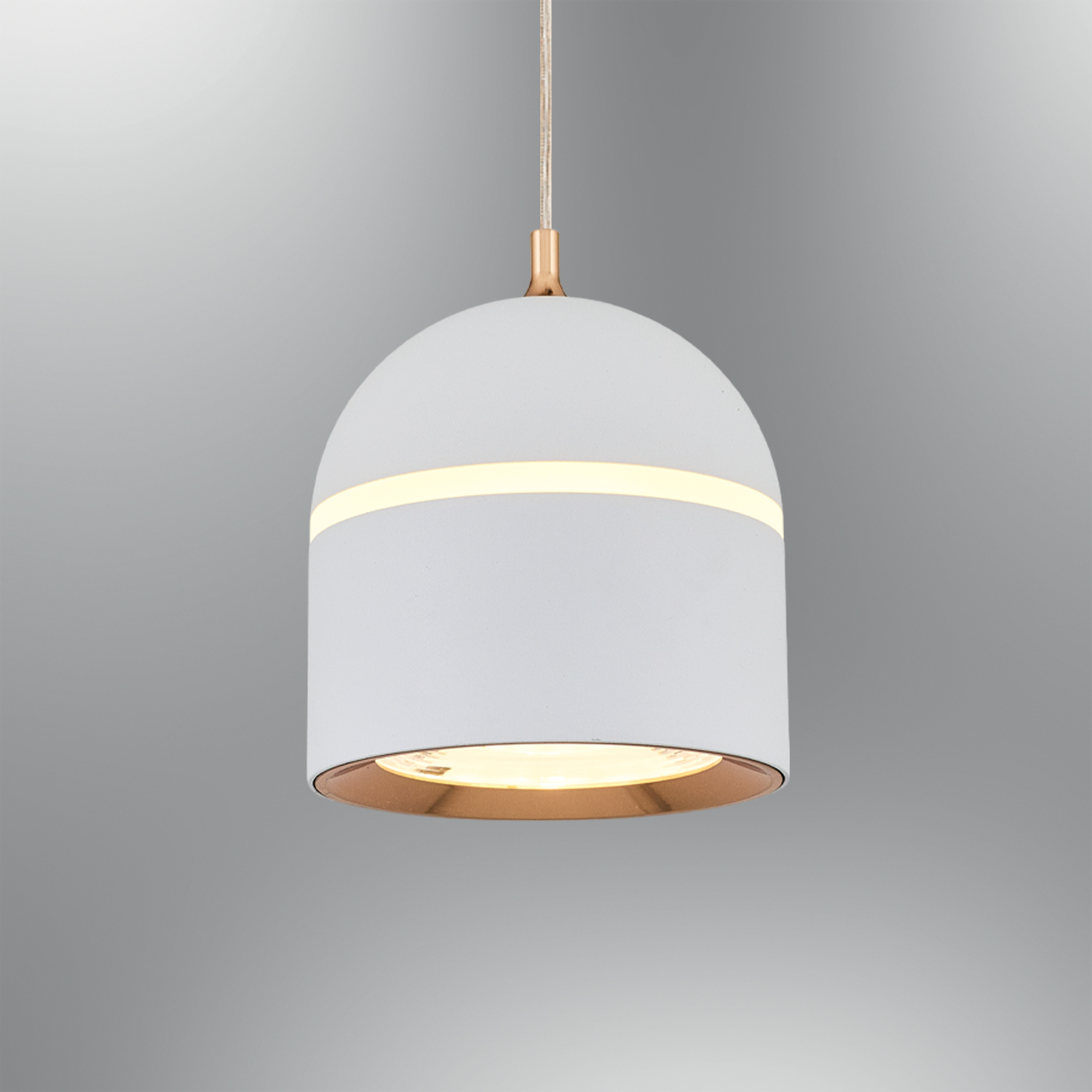 Kahve-Rose gold Akrilik LED Avize 10x120 cm — görsel 3