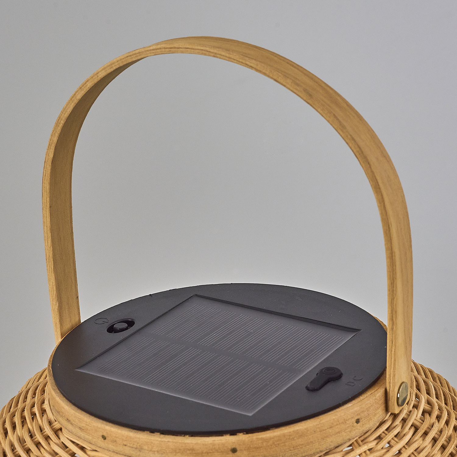 Bambu Hasır LED Solar Bahçe Armatürü 25x44 cm