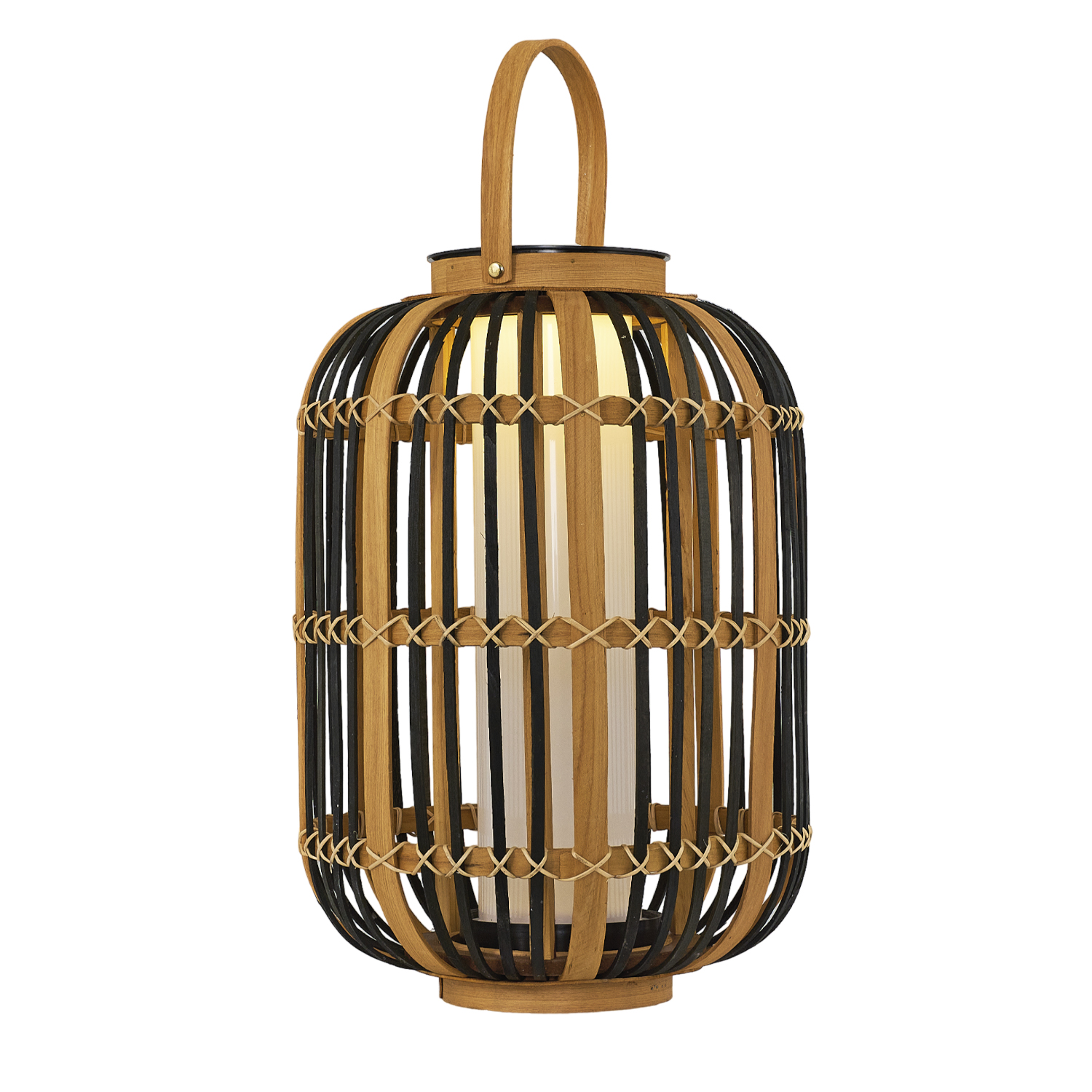 Bambu Hasır LED Solar Bahçe Armatürü 28x45 cm