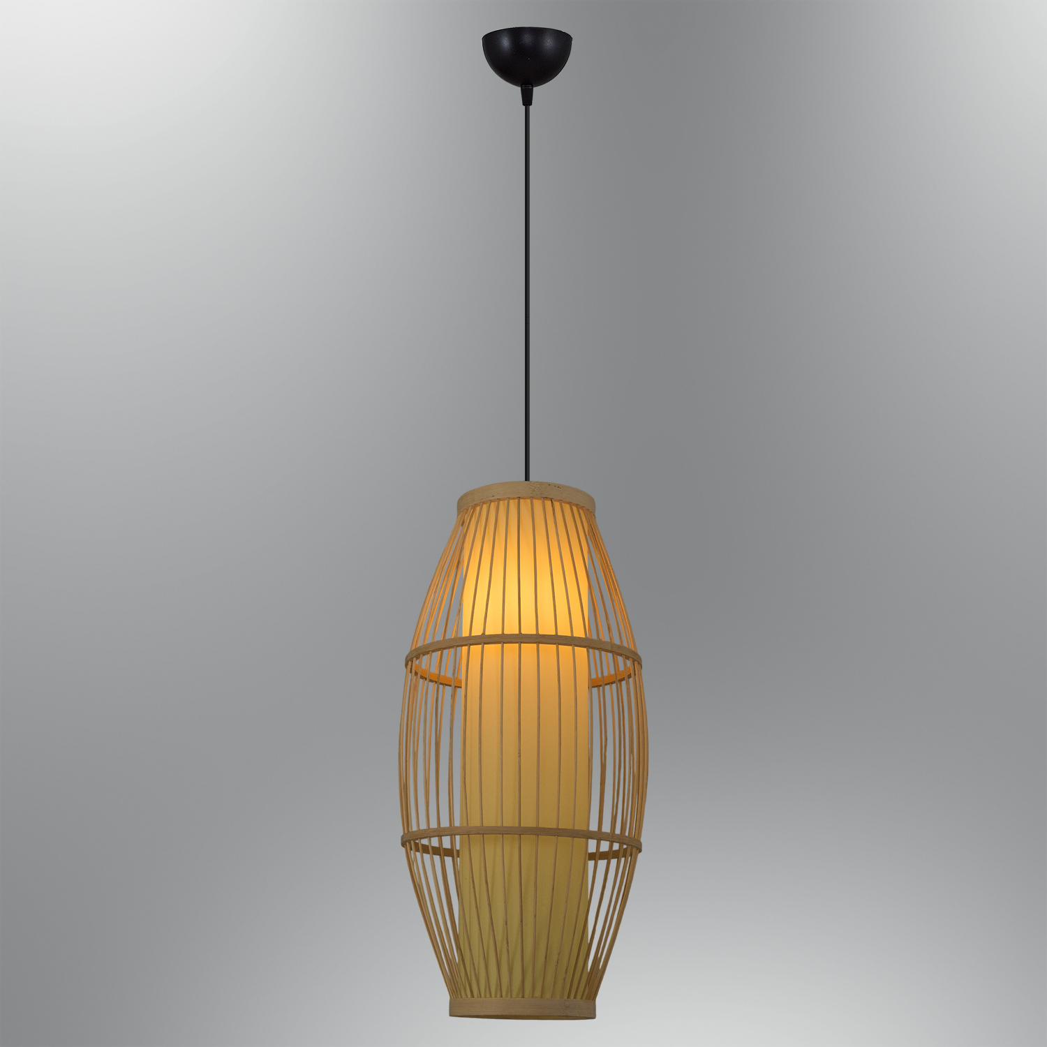 1 Kollu Bambu Hasır Avize 20x120 cm 1 Kollu Bambu Hasır Avize 20x120 cm
