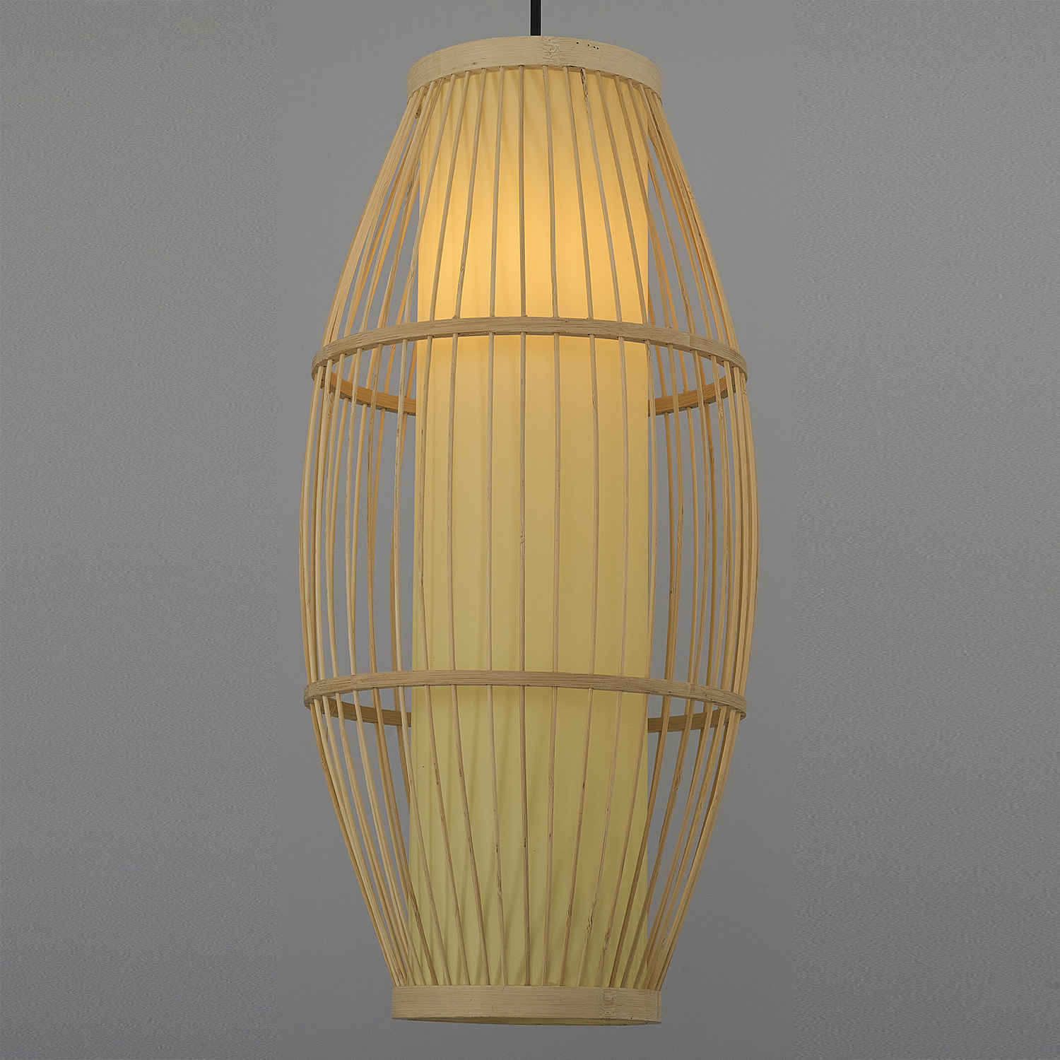 1 Kollu Bambu Hasır Avize 20x120 cm — görsel 3