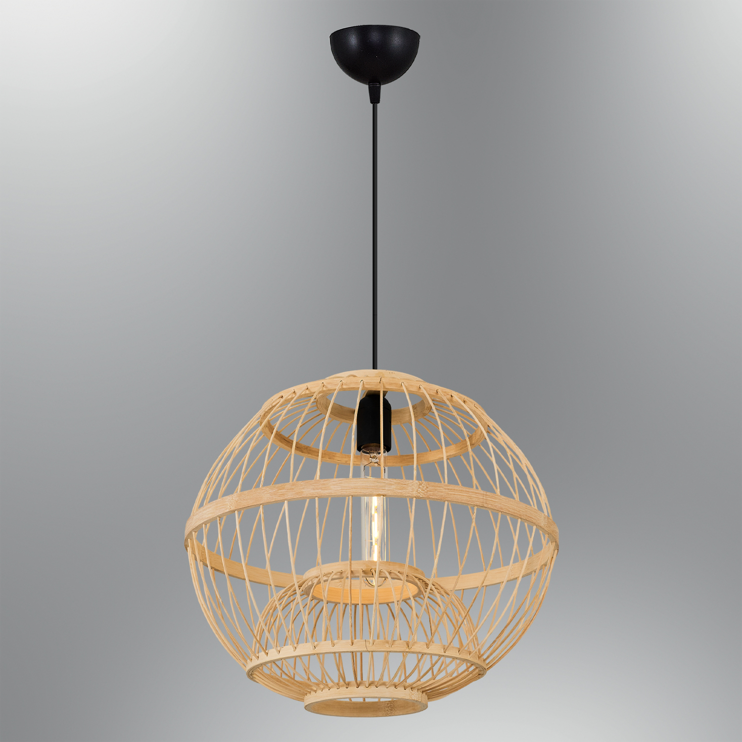 1 flammig Bambus Rattan Kronleuchter 40x120 cm 1 Kollu Bambu Hasır Avize 40x120 cm