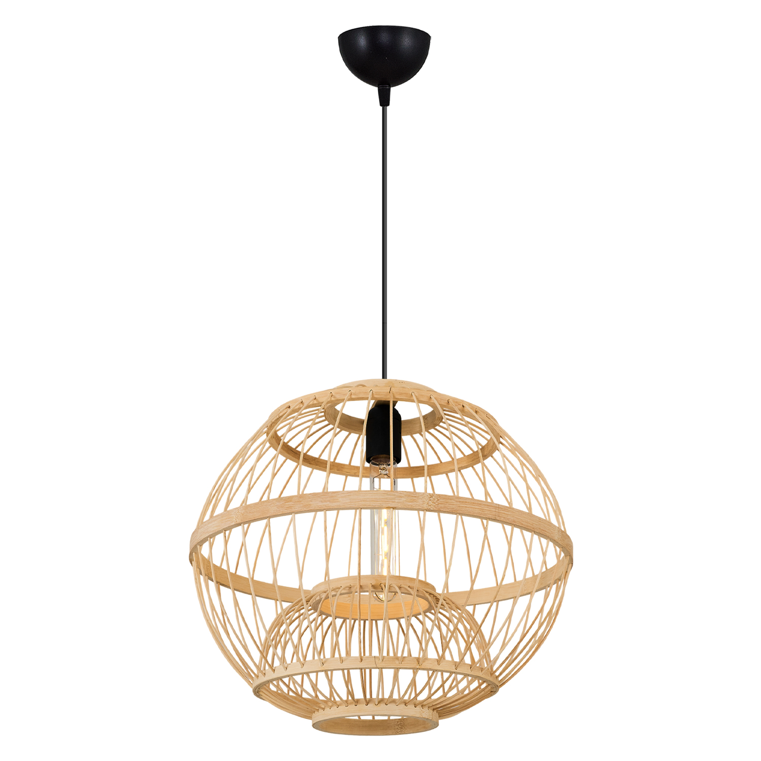 1 Kollu Bambu Hasır Avize 40x120 cm — görsel 2