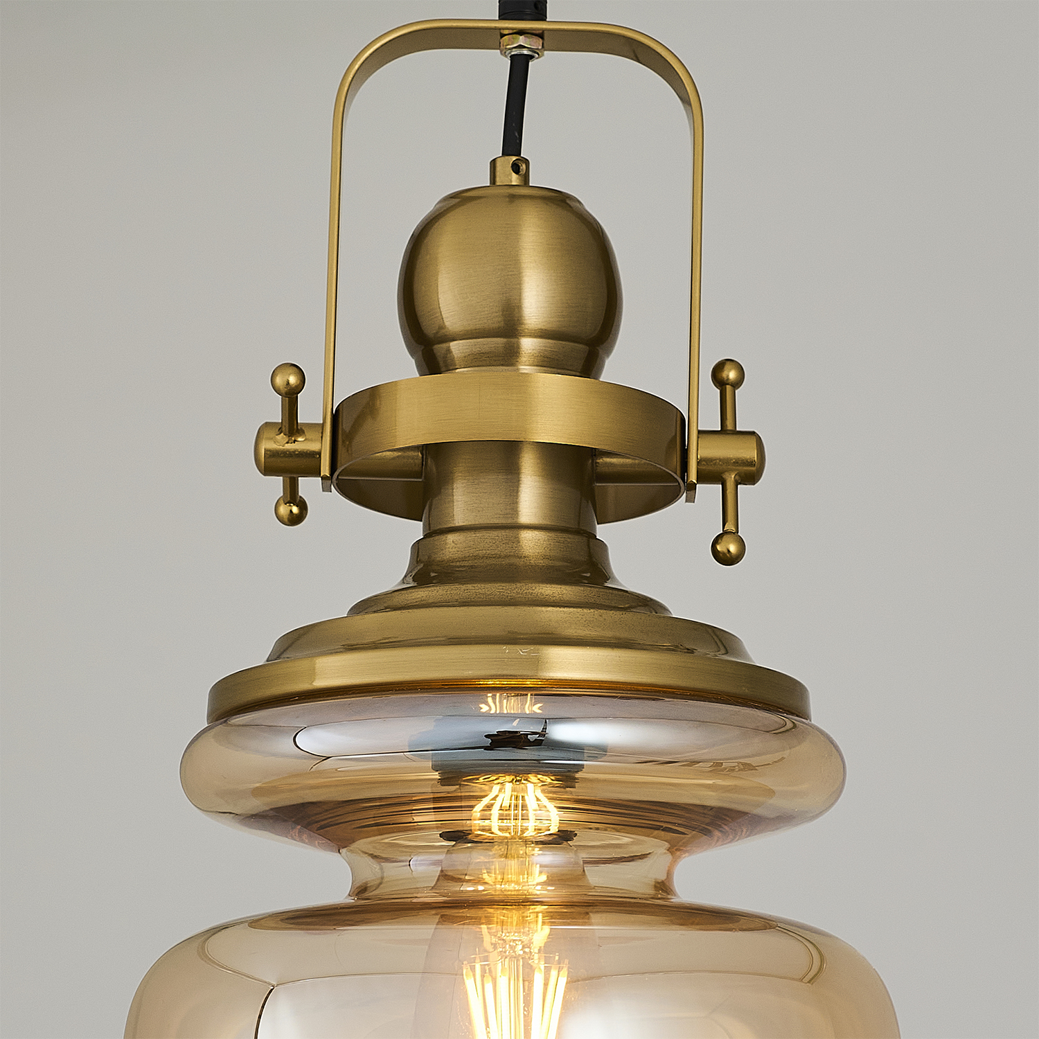 1 Arm Amber Glass Chandelier 23x120 cm 1 Arm Amber Glass Chandelier 23x120 cm