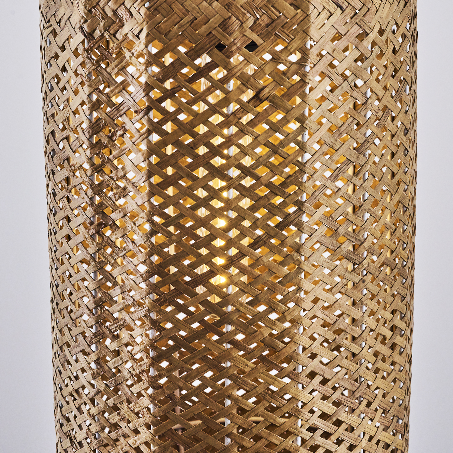 1 Kollu Beyaz-Bakır Hasır Avize 30x120 cm — görsel 7