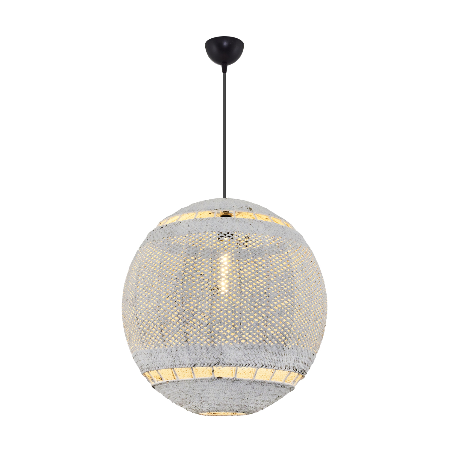 1 Kollu Beyaz-Rose gold Hasır Avize 40x120 cm — görsel 2