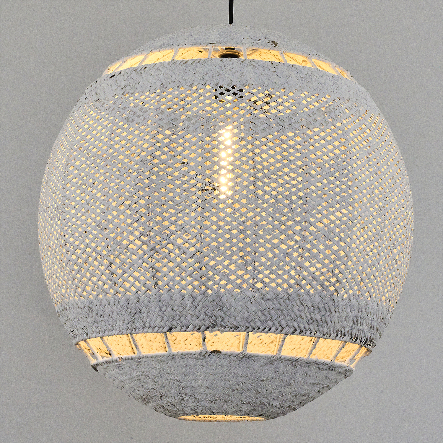 1 Kollu Beyaz-Rose gold Hasır Avize 40x120 cm — görsel 3