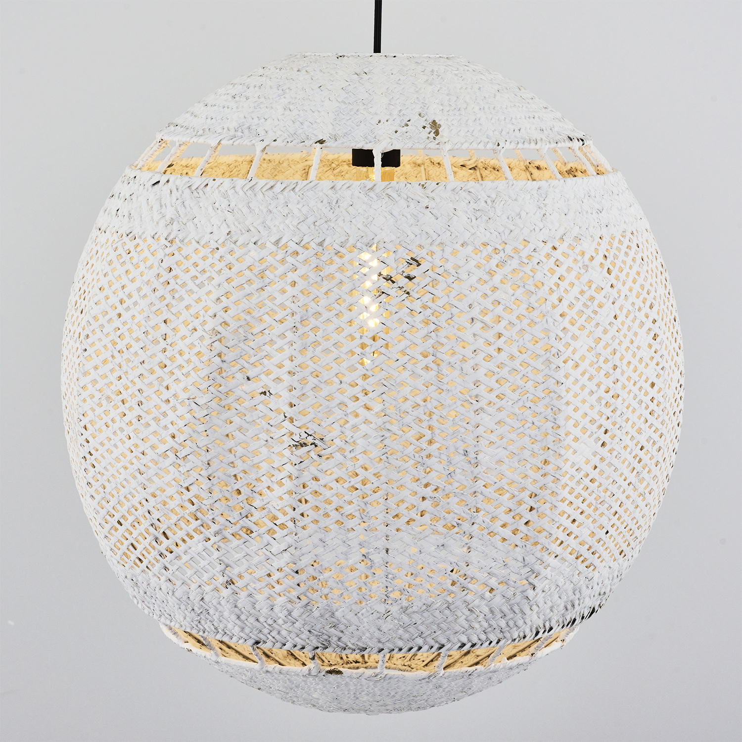 1 Kollu Beyaz-Rose gold Hasır Avize 40x120 cm — görsel 4