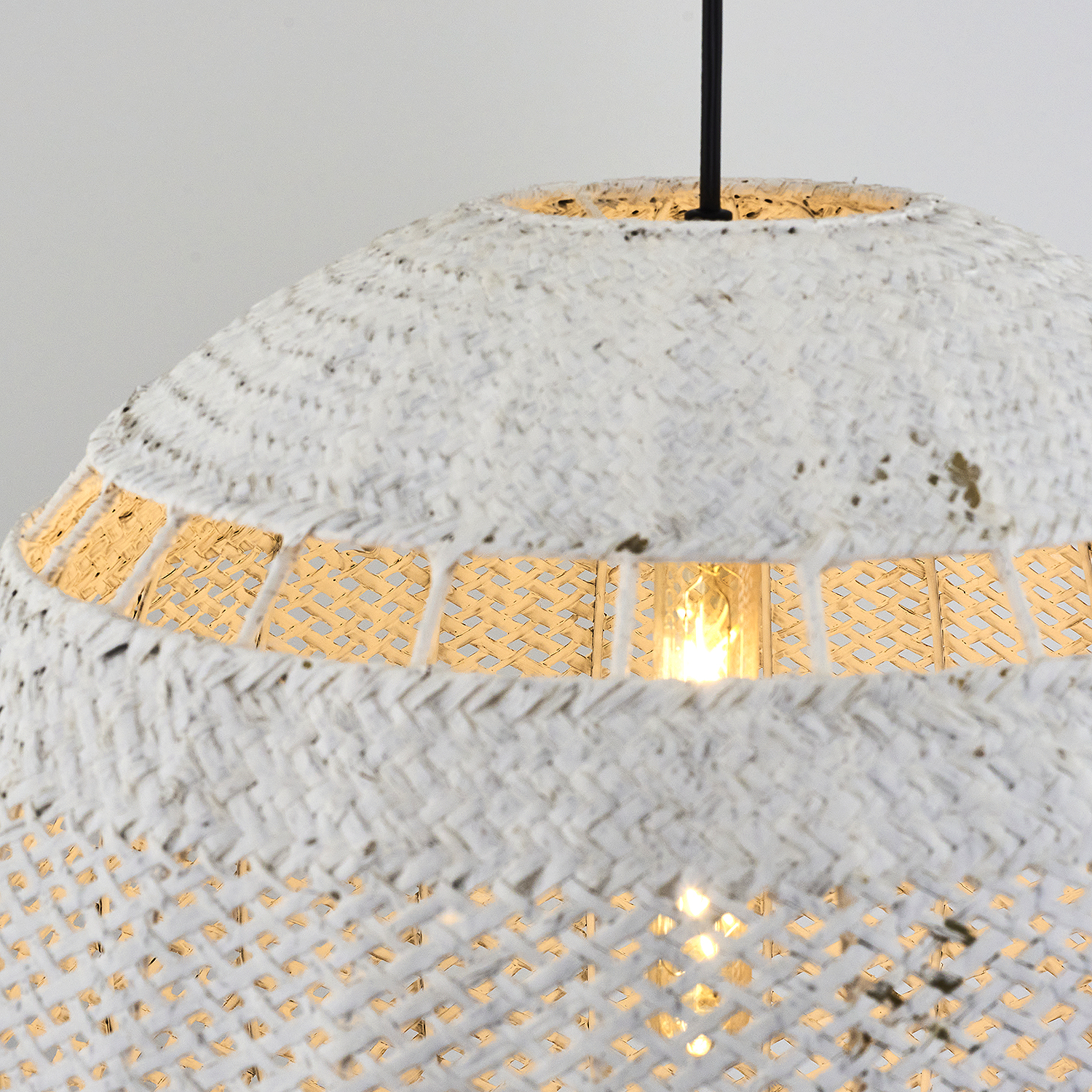 1 Kollu Beyaz-Rose gold Hasır Avize 40x120 cm — görsel 6