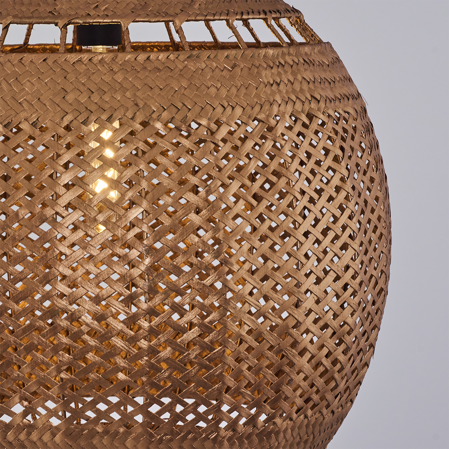 1 Kollu Beyaz-Rose gold Hasır Avize 40x120 cm — görsel 7