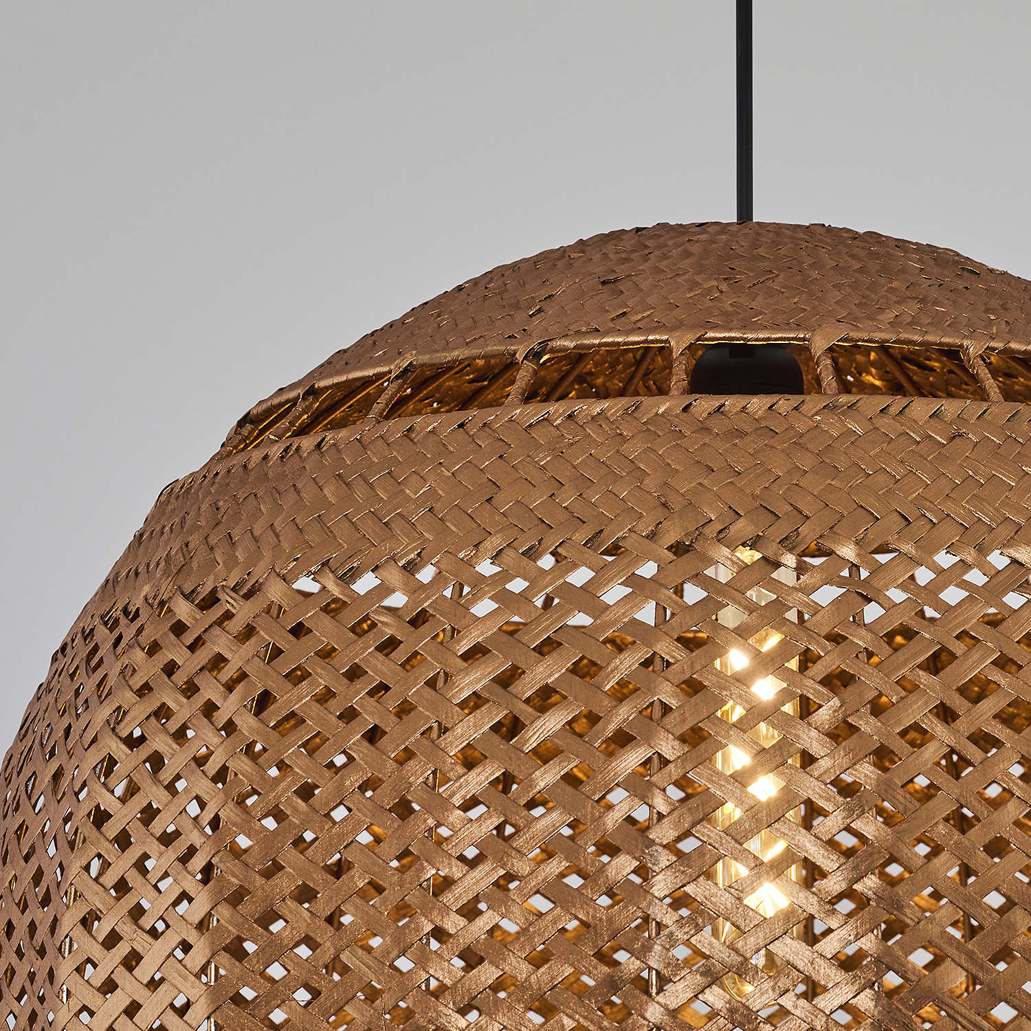 1 Kollu Beyaz-Rose gold Hasır Avize 40x120 cm — görsel 8