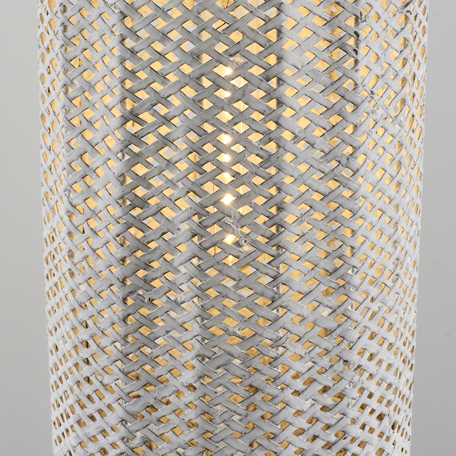 1 Kollu Beyaz Hasır Avize 25x120 cm — görsel 4