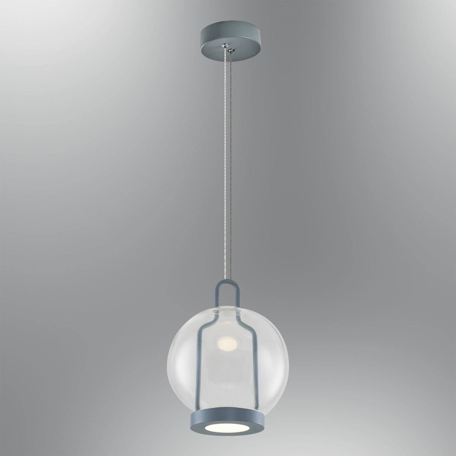 Sarı-Gri Cam LED Avize 18x120 cm — görsel 3
