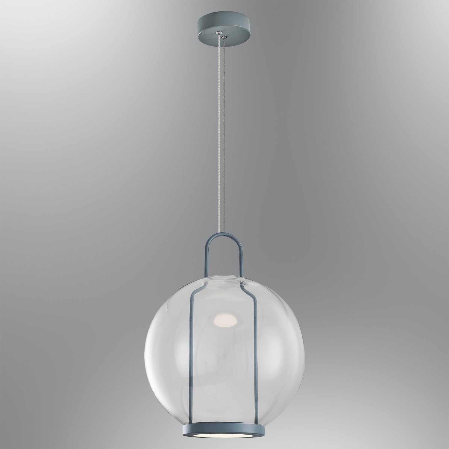 Sarı-Gri Cam LED Avize 35x120 cm — görsel 8