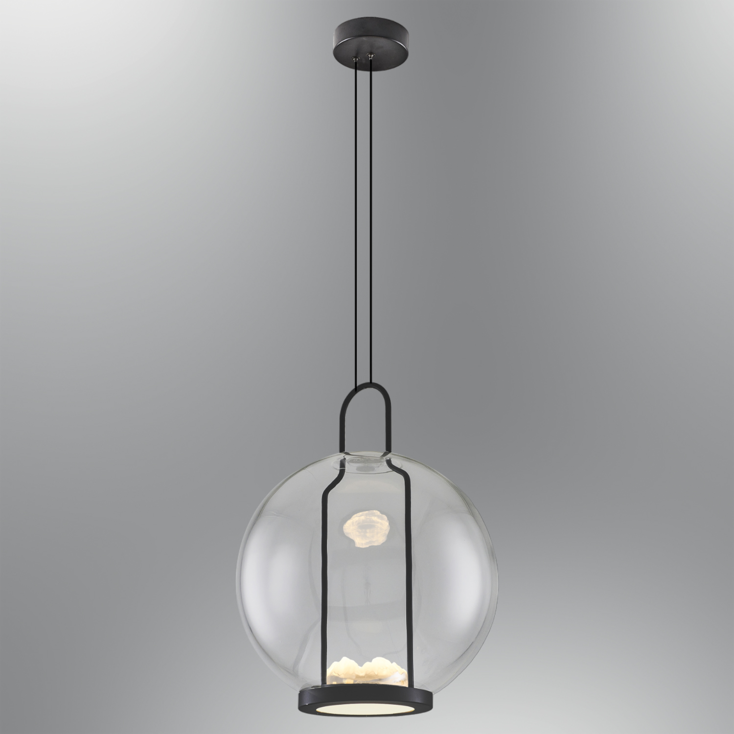 Gri Cam LED Avize 35x120 cm — görsel 5