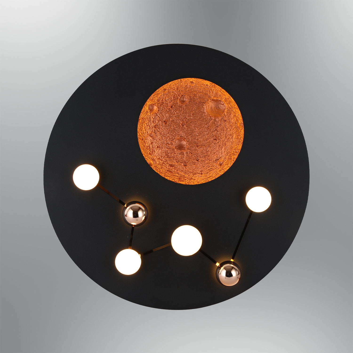 Beyaz-Siyah Akrilik LED Plafonyer 50x5 cm — görsel 3