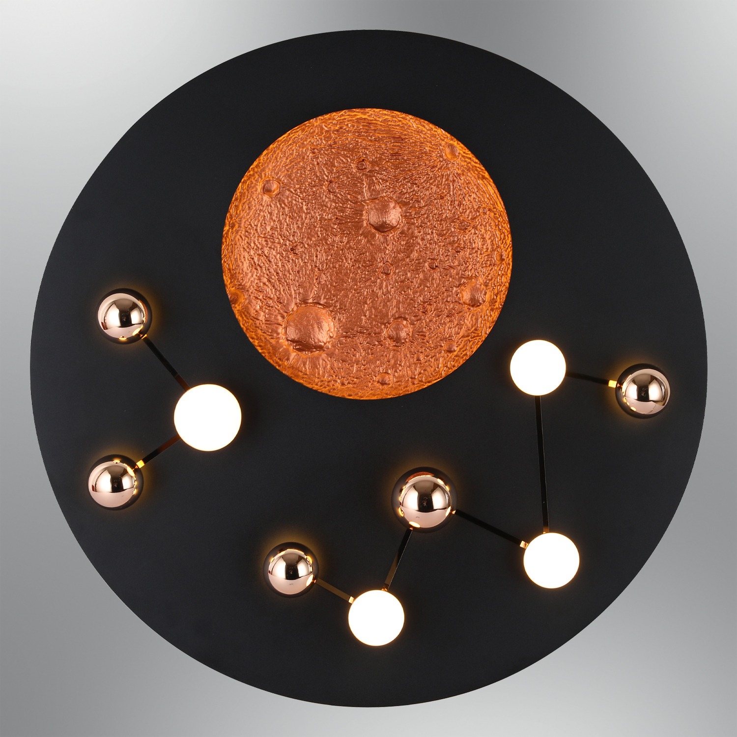 Beyaz-Siyah Akrilik LED Plafonyer 60x5 cm — görsel 7