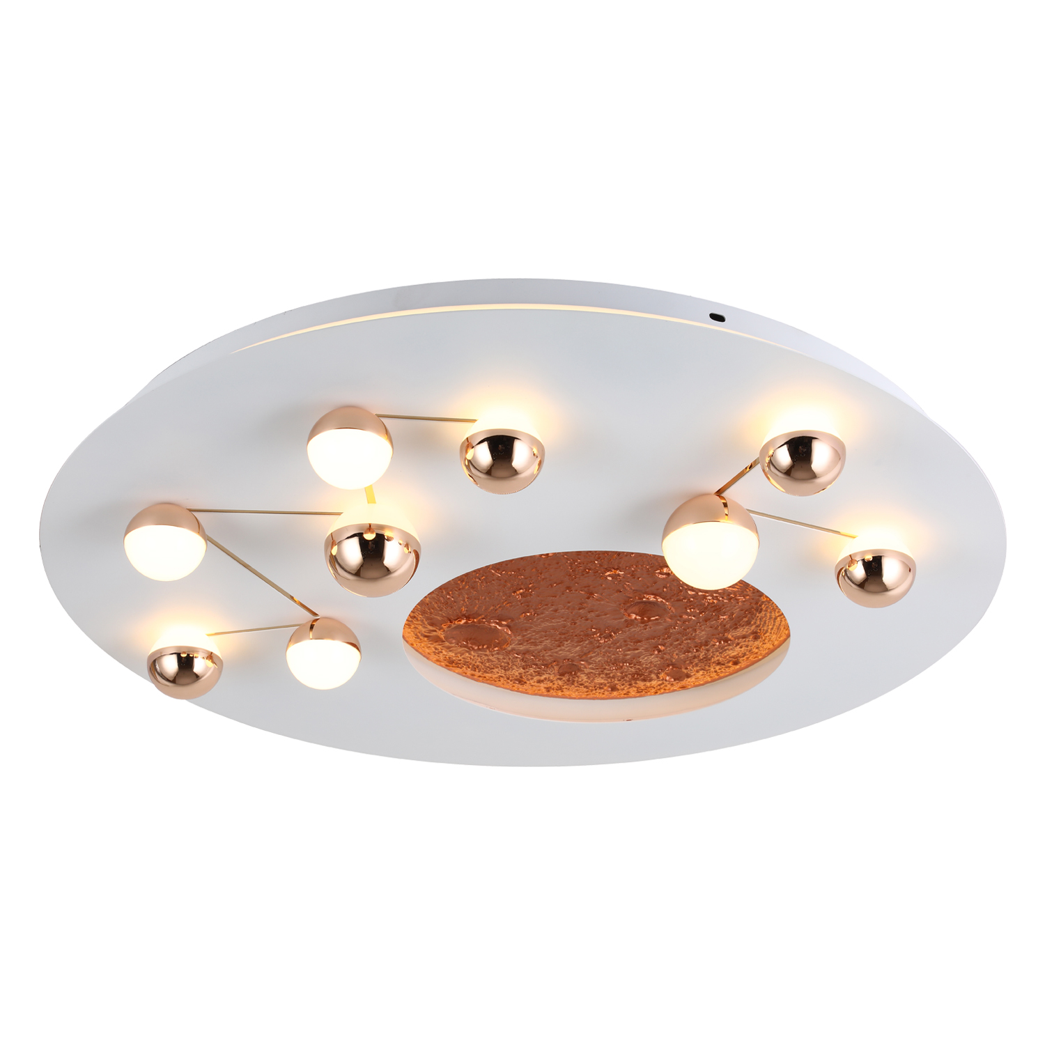 Beyaz-Siyah Akrilik LED Plafonyer 60x5 cm — görsel 8