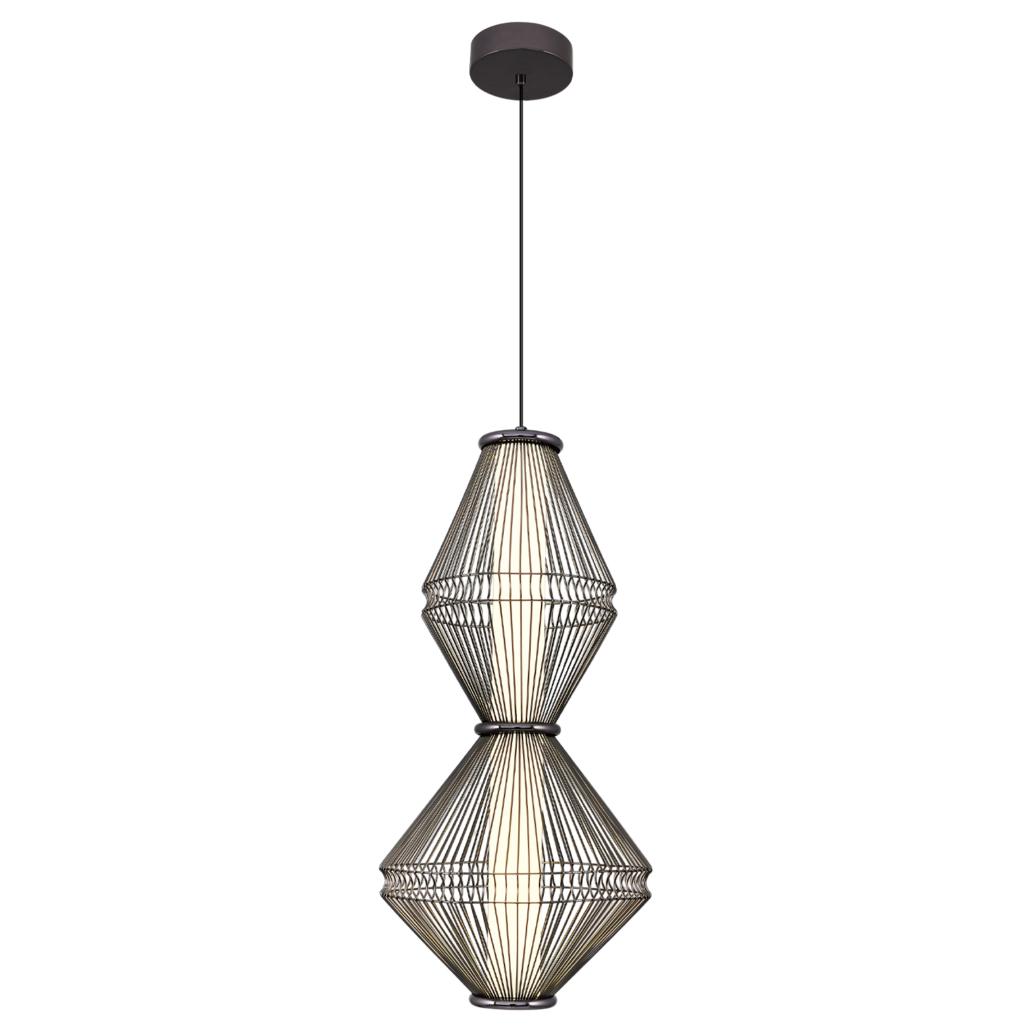 Sarı-Platin Akrilik LED Avize 25x120 cm — görsel 4