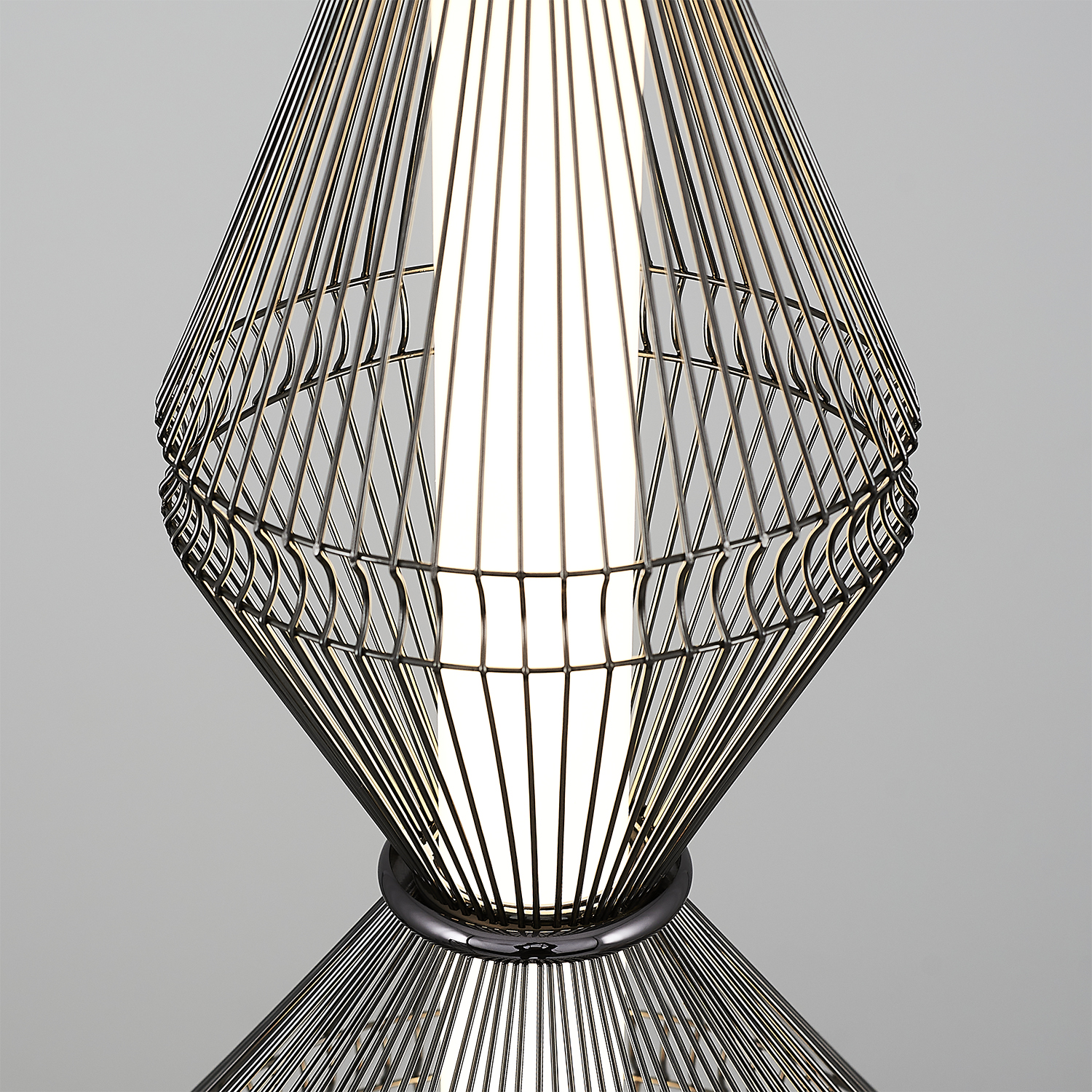 Sarı-Platin Akrilik LED Avize 25x120 cm — görsel 5
