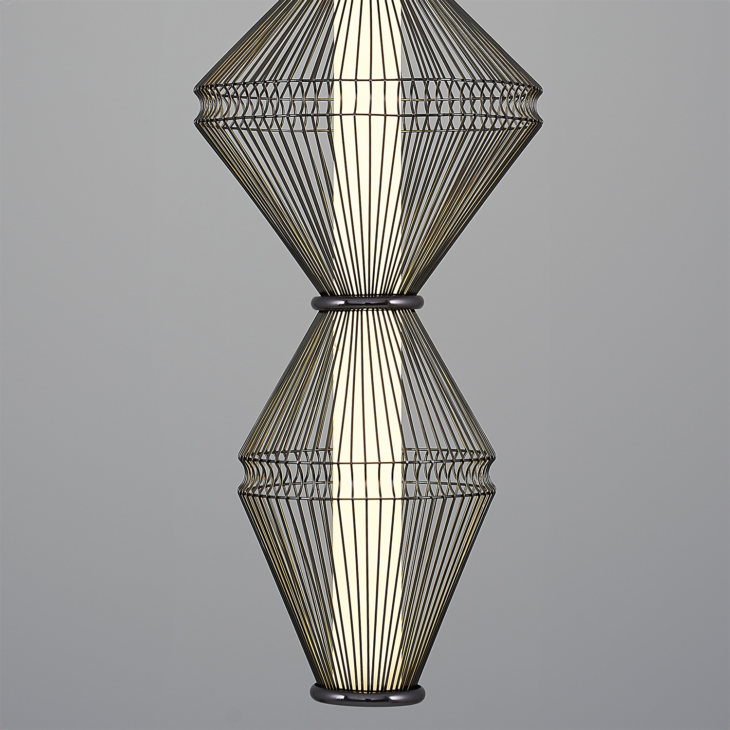 Sarı-Platin Akrilik LED Avize 25x200 cm — görsel 5