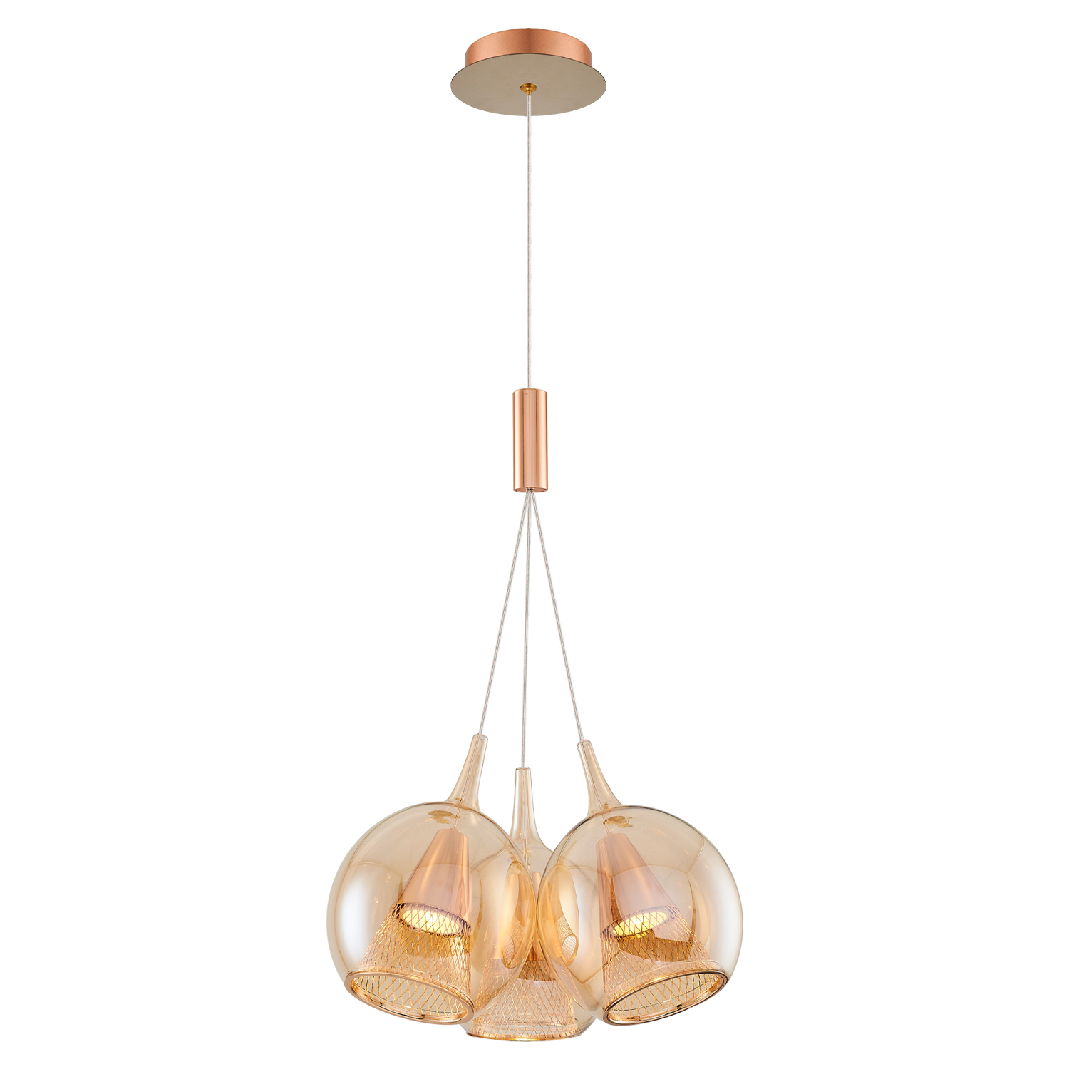 3 Arm Clear Glass Chandelier 36x120 cm 3 Arm Clear Glass Chandelier 36x120 cm