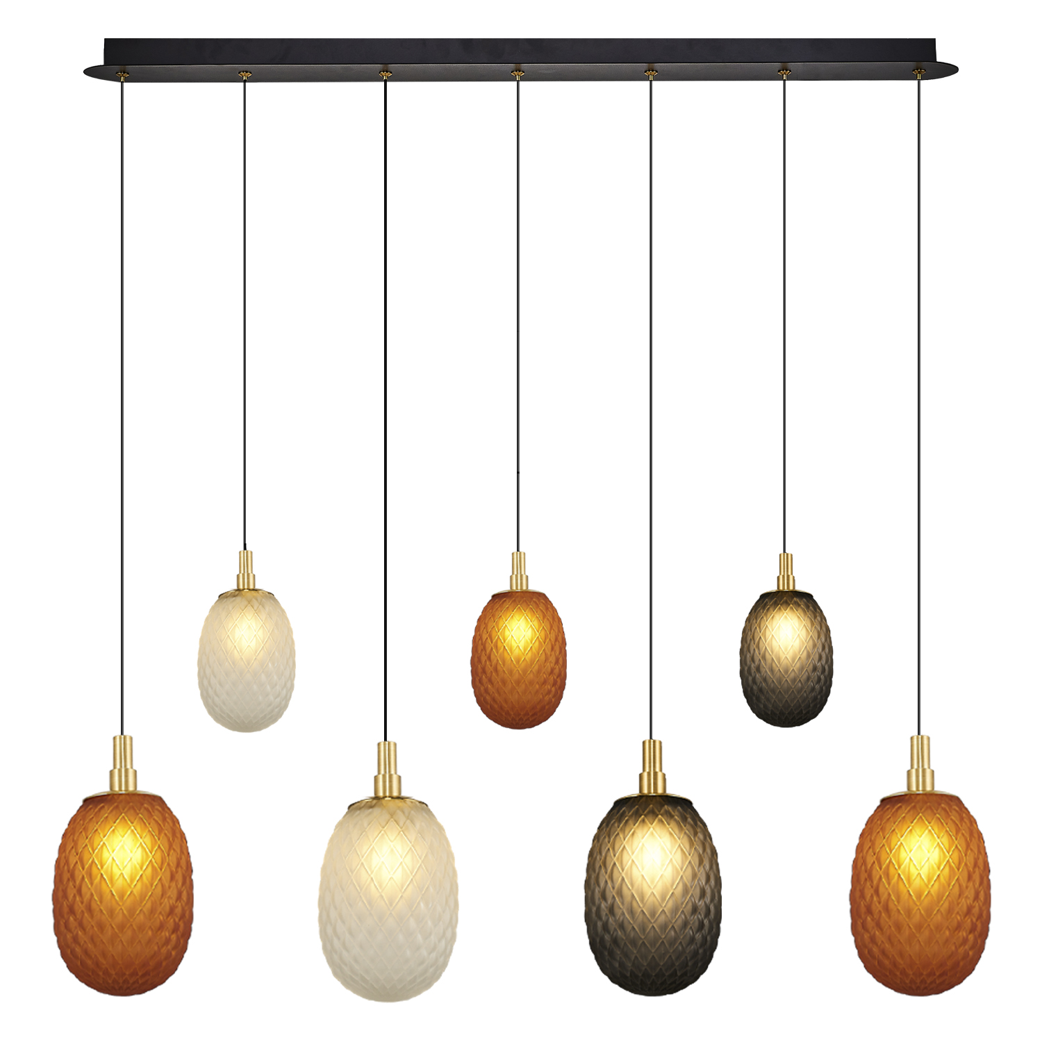 7 Arm Glass Chandelier 95x120 cm 7 Arm Glass Chandelier 95x120 cm