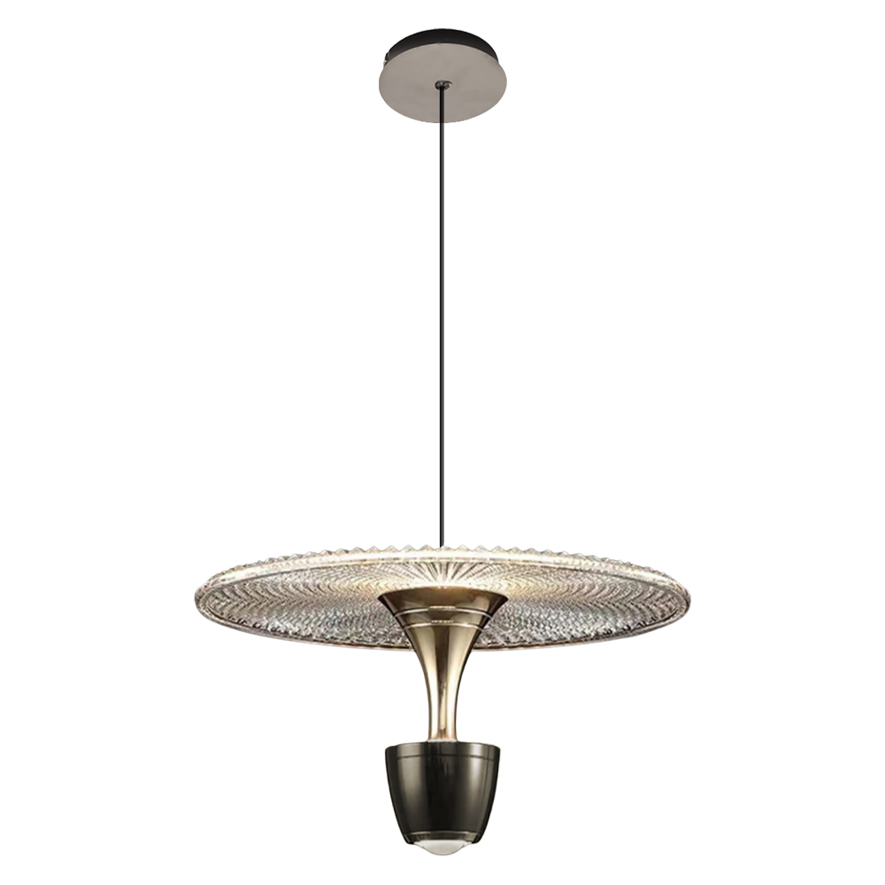 Sarı-Platin Akrilik LED Avize 29x120 cm — görsel 3