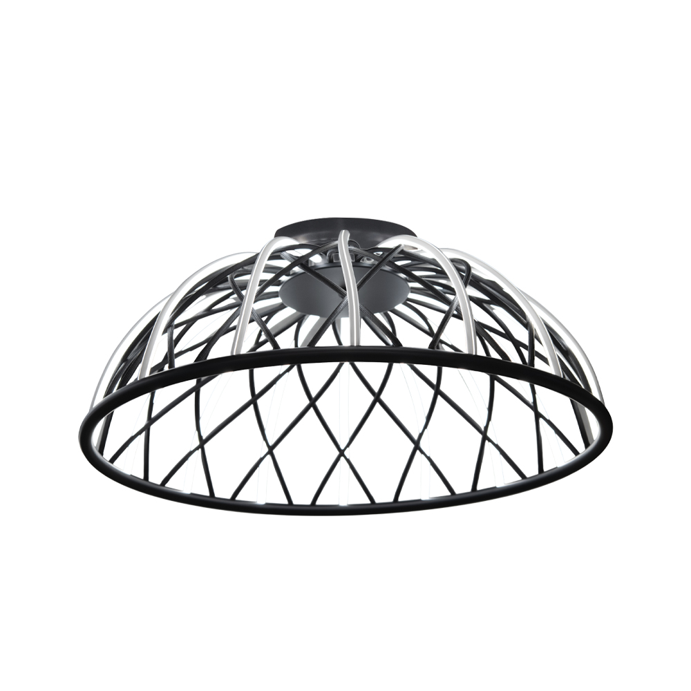 Kırmızı-Siyah Akrilik LED Plafonyer 60x28 cm — görsel 3