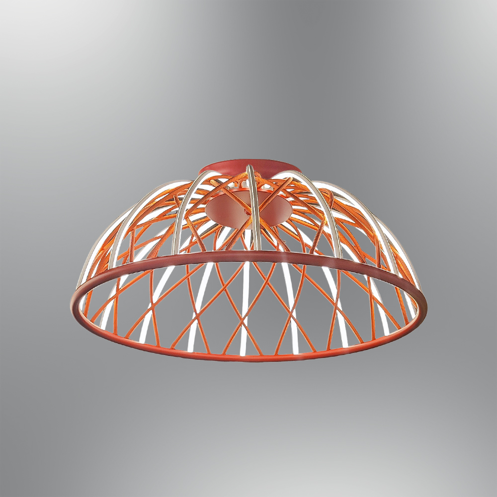 Kırmızı-Siyah Akrilik LED Plafonyer 60x28 cm — görsel 5