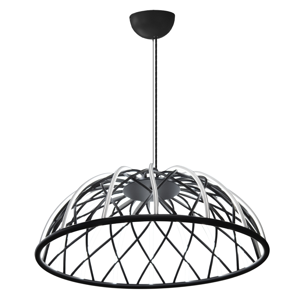 Kırmızı-Siyah Akrilik LED Avize 60x120 cm (Kırmızı / Siyah / Krem) — görsel 3