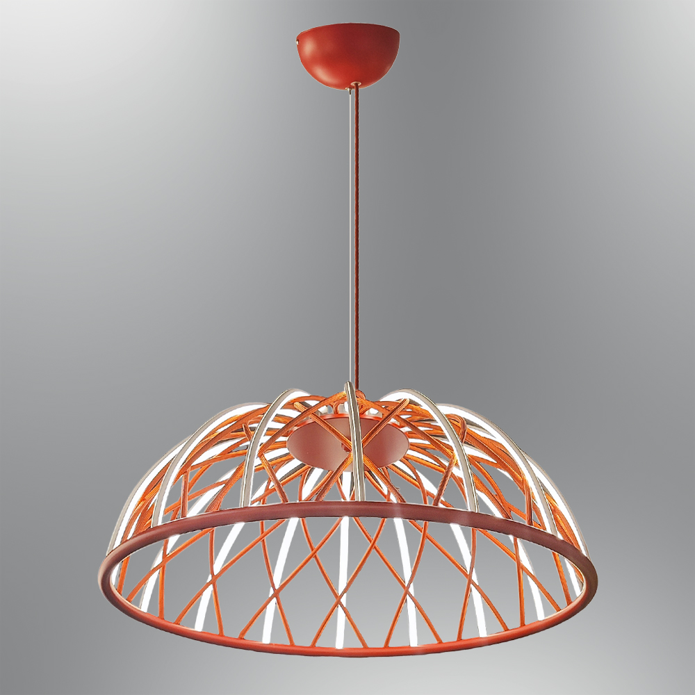 Kırmızı-Siyah Akrilik LED Avize 60x120 cm (Kırmızı / Siyah / Krem) — görsel 5