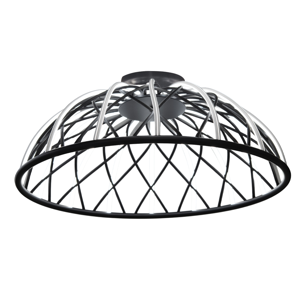 Kırmızı-Siyah Akrilik LED Plafonyer 76x30 cm — görsel 3