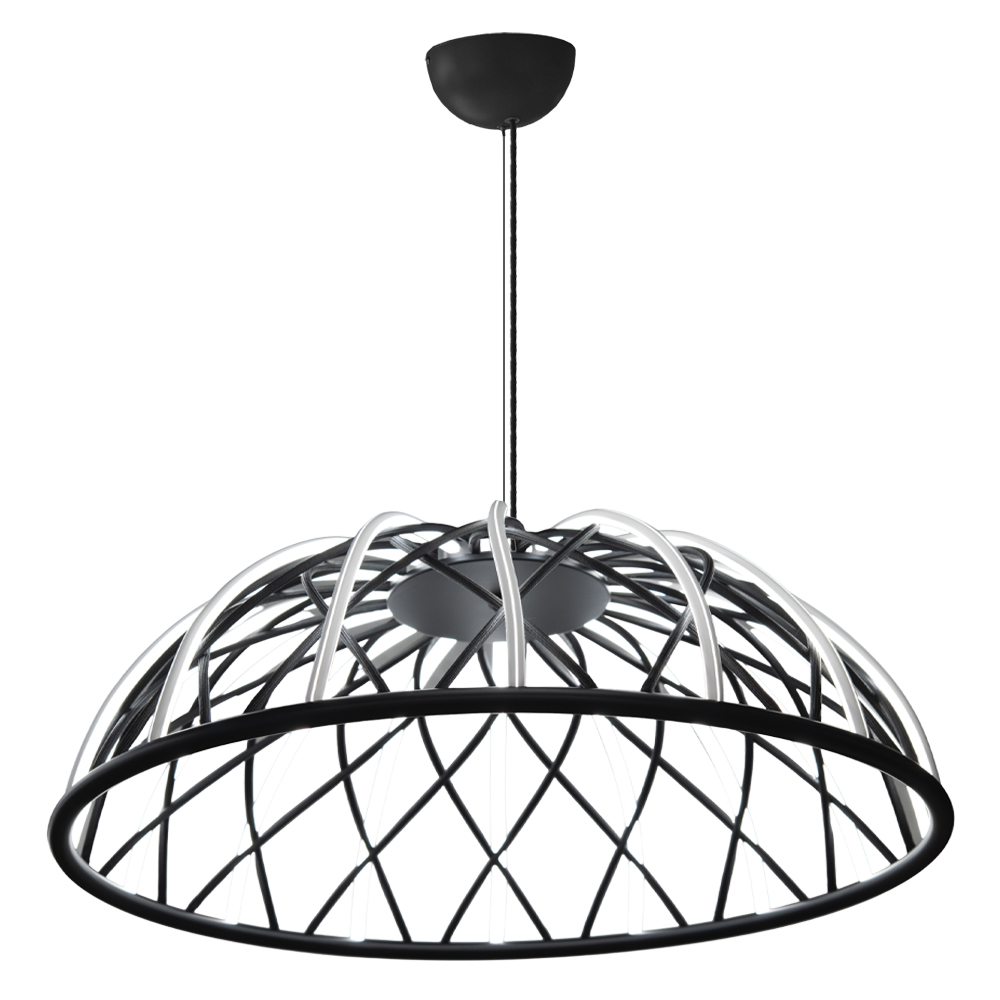 Kırmızı-Siyah Akrilik LED Avize 76x120 cm — görsel 3