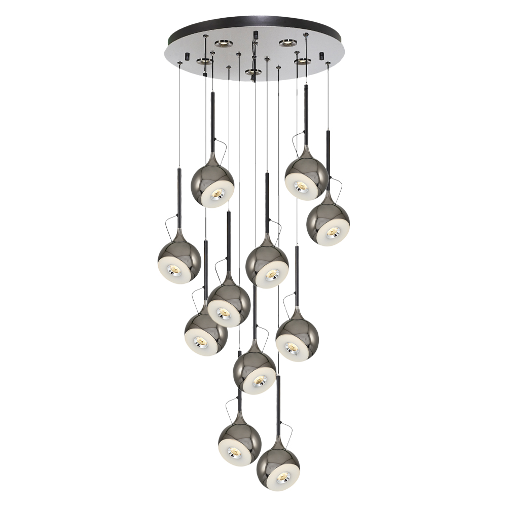 Platin-Karışık Akrilik LED Avize 60x160 cm — görsel 2
